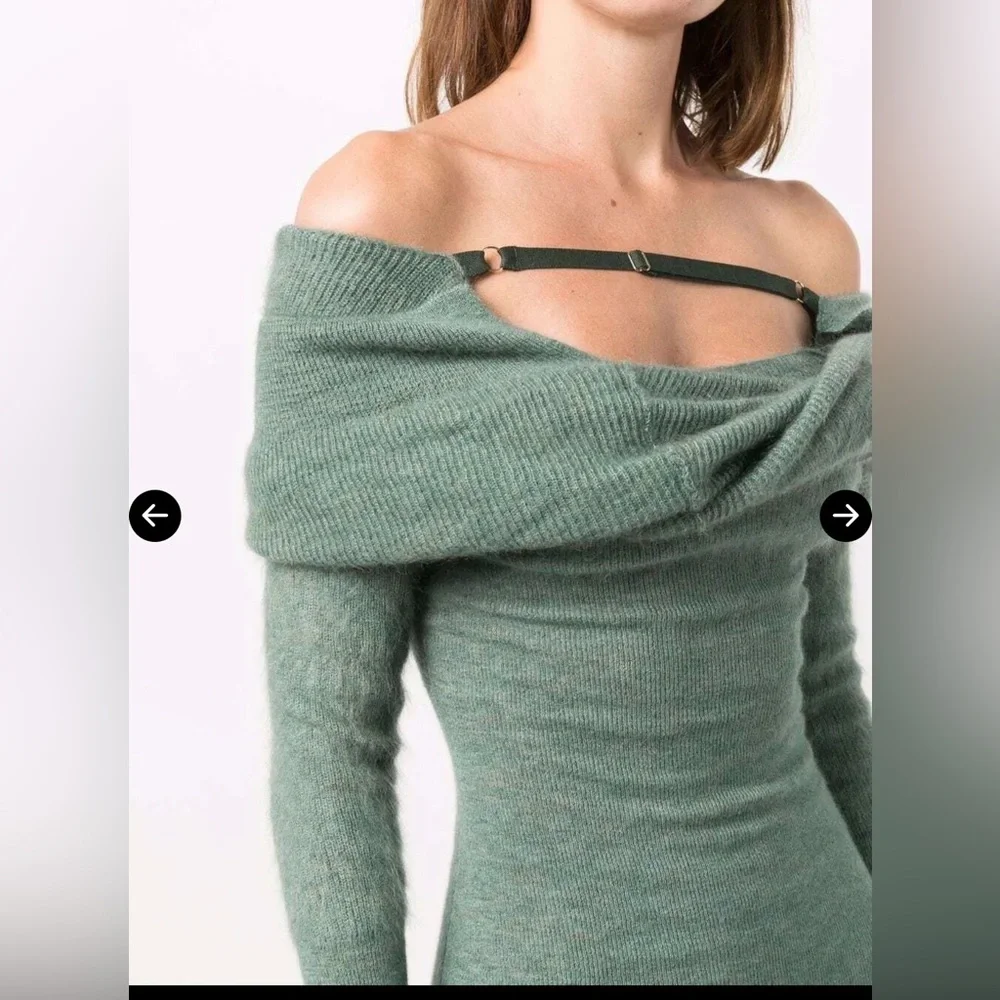 Jacquemus 🩶 La Robe Ascua Wool Knitted Dress - Picture 4 of 8